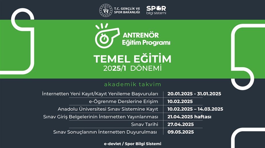 2025/1 ANTRENÖR TEMEL EĞİTİM SINAVI