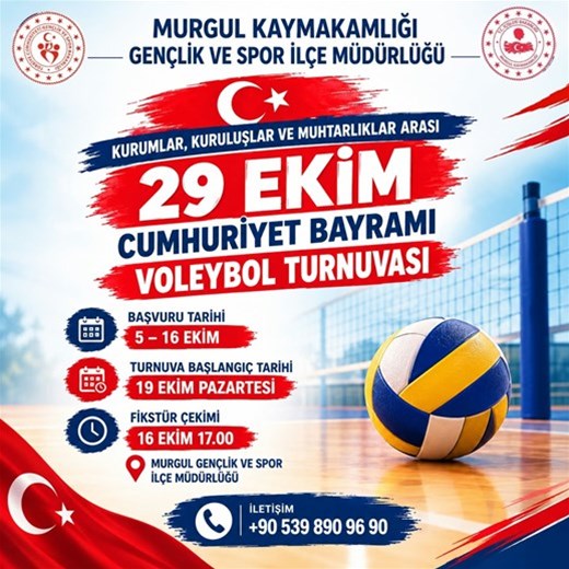 29 Ekim Cumhuriyet Bayramı Voleybol Turnuvası Başlıyor