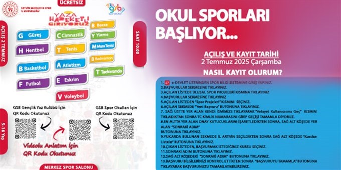GSB SPOR OKULLARI AÇILIYOR...