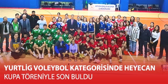 YURTLİG VOLEYBOL KATEGORİSİNDE HEYECAN KUPA TÖRENİYLE SON BULDU